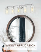 FEMILA 32" Bathroom Vanity Light, Brushed Nickel Bathroom Lights Over Mirror - Image 4