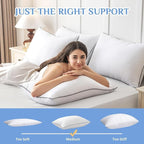 JOLLYVOGUE Pillows Queen Size Set of 4, Collection Bed Pillows - Image 4