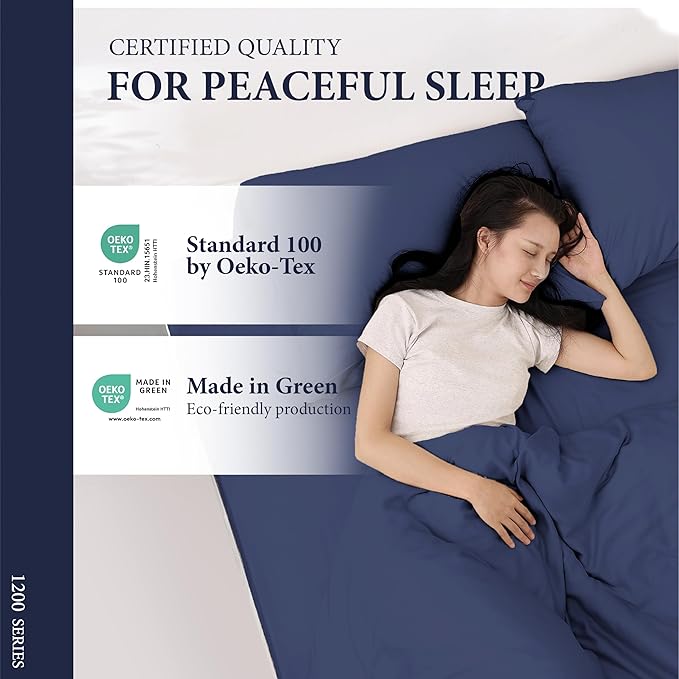 100% Egyptian Cotton Pillow Cases King Size Set of 2 - Image 5