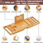 Yirilan Lux Expandable Bathtub Tray Caddy - Image 4