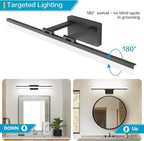 SOLFART Black Vanity Light Modern 31.5 inch Dimmable LED Light - Image 3