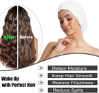 Satin Bonnet for Sleeping Night Cap, Adjustable Satin Lined Silk Bonnets Sleep - Image 3