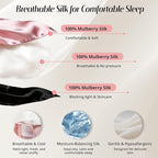 Silk Sleep Mask for Women: 100% Mulberry Silk Eye Mask, Soft Wavy Edge Eye - Image 2