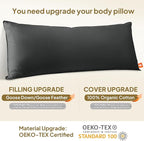 Goose Down Body Pillows for Adults, Large Body Pillow for Side Sleeper - Image 2