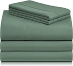 LuxClub 5 PC Split King Sheet Set, Breathable Luxury Bed Sheets, Deep Pockets - Image 9
