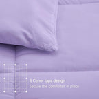 TEXARTIST Premium 2100 Series Queen Comforter All Season Breathable Lavender - Image 5