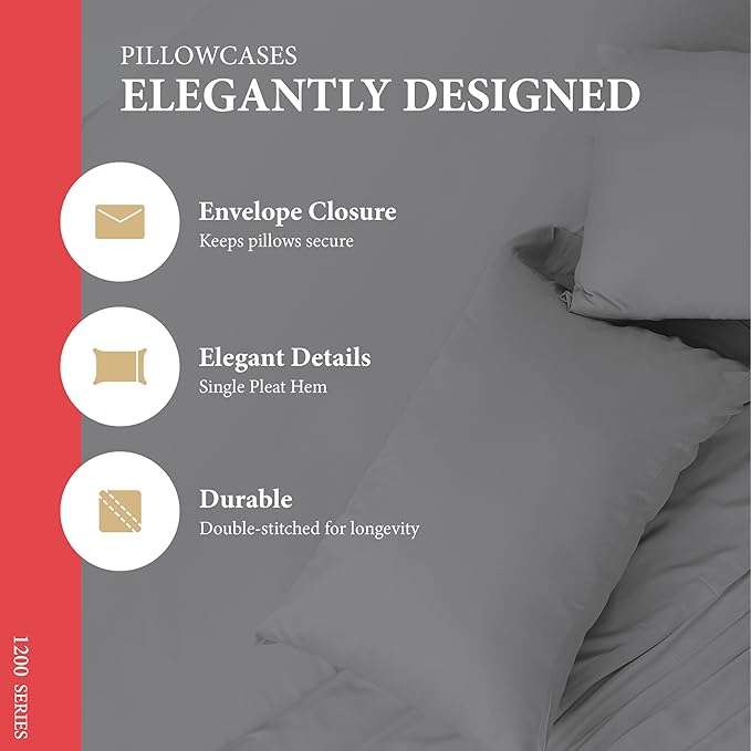 100% Egyptian Cotton Sheets California King Size - Image 5