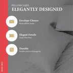 100% Egyptian Cotton Pillow Cases Standard/Queen Size Set of 2 - Image 4