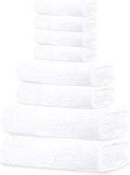 Tens Towels Pack of 8 Towels Set, 2 Extra Large Bath, 2 Hand, 4 Washcloths by TensTowels