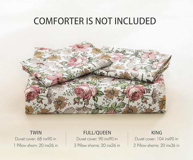 SLEEPBELLA Duvet Cover Set, 600 Thread Count Cotton Pink & Yellow & Beige - Image 7