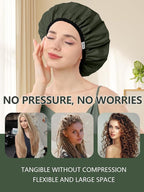 Years calm Shower Caps for Women Reusable Waterproof, Double Layer Waterproof - Image 8
