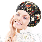 Shower Cap for Women, Double Layers Shower Caps Reusable Waterproof, Bathing - Image 2