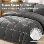 CozyLux Full Size Comforter Sets Dark Grey - Image 6