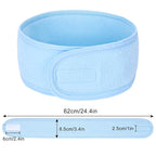 Whaline Spa Facial Headband Head Wrap Terry Cloth Headband 4 Counts Stretch - Image 2