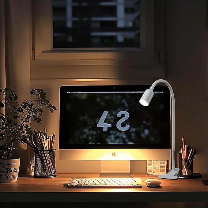 LED Reading Lights for Bed Headboard, Clip on Spotlight Lamp for Desk, Dorm Bed - Image 7