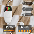 Light Brown Heated Throw Blanket Electric, 50X60 Heating Blanket - Image 4