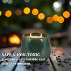 1 Pack Soy Wax Green Ceramic 2-Wick Outdoor Citronella Candles– Long Burning - Image 5