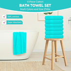 KAHAF COLLECTION 6 Pack Bath Towels Set 100% Ring Spun Cotton, Lightweight - Image 4