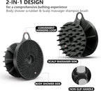 2 in 1 Silicone Brush, BEAUTAIL Body Shower Scrubber and Scalp Hair Massager - Image 2