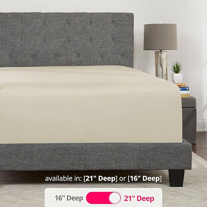 DeaLuxe Deep Pocket Full Fitted Sheet - Image 3