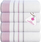 CASA COPENHAGEN White Bay 4Pcs 100% Egyptian Cotton Designer Hand Towels Gift by CASACOPENHAGEN