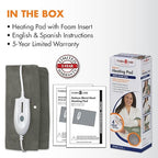 TheraCare Deluxe Heating Pad | Moist & Dry Heat | Four-Heat Settings | Sore - Image 11