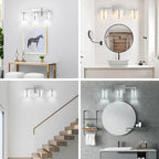 LED Modern Bathroom Light Fixtures Over Mirror, 3-Light Brushed Nickel Vanity - Image 7