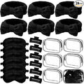Hoteam 24 Pcs Spa Party Favors Supplies 6 Spa Headband 6 Plush Sleep Eye Mask 6 by Hoteam