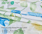 SLEEPBELLA Duvet Cover King, 600 Thread Count Cotton 3pcs Bedding Set Blue - Image 5