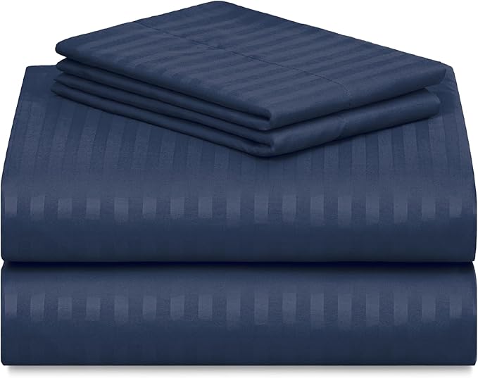 LuxClub 4 PC Cal King Size Sheet Set, Breathable Luxury Bed Sheets, Deep - Image 9