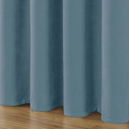 Joydeco Greyish Blue Velvet Curtains 72 Inches 2 Panels, Luxury Thermal - Image 7