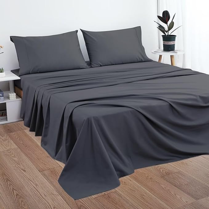 2-Pack Cotton Full Flat Sheet Only, 600 Thread Count 100% Egyptian Cotton Top - Image 5
