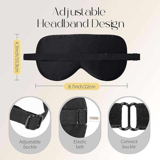 ZIMASILK 100% Mulberry Silk Sleep Mask - Image 4