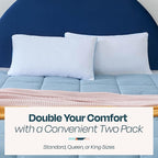 Linenspa Two Pack Shredded Gel Memory Foam Pillow, King Size – Cooling Bed - Image 3
