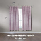 Amazon Basics Jacquard 2-Piece 100% Blackout Curtains, Living Room and Bedroom - Image 5