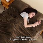 BEDELITE Flannel Sheets Queen Size Brown - Image 3