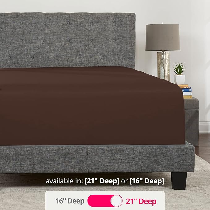 Deep Pocket Full Size Fitted Sheet 21' Full Size Deep Pocket Sheet Perfectly - Image 3