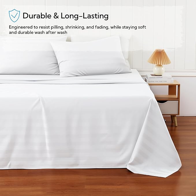 Cotton Flat Sheets Only, 600 TC 100% Cotton Flat Sheet Top Sheet Only, King - Image 5