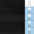 White Classic Luxury Black Bath Towels Extra Large | 100% Soft Cotton 700 GSM - Image 7