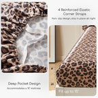 MR&HM Satin Bed Sheets with Elastic Corner Straps, Queen Size Sheets Set - Image 4