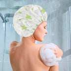 6 PCS Shower Caps for Women, Double Side Waterproof Shower Cap, Reusable - Image 3