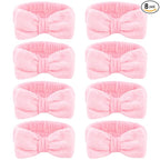 CIEHER 8 Pcs Pink Spa Headbands by CIEHER