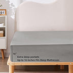 HBHLFZ Full Fitted Sheet Only, Soft Breathable Bottom Sheet - Image 3