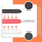 TsMADDTs Nail Files and Buffers, Professional Manicure Tools Kit Rectangular - Image 3
