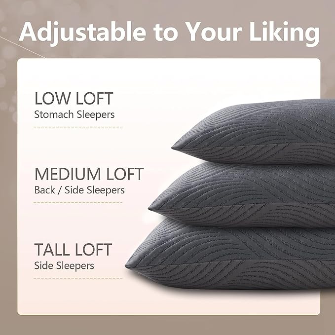 Pillows Queen Size Set of 2 Cooling Memory Foam Pillows - Image 5