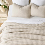 EVERGRACEHOME Cross Stitch Pre-Washed Cotton Quilt Bedding Set King Size - Image 4