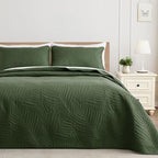 Exclusivo Mezcla Queen Quilt Bedding Set, Lightweight Olive Green Quilts Queen by ExclusivoMezcla