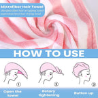 3 Pack Microfiber Hair Towel Wrap - Image 4
