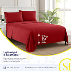 Twin XL Sheets - Breathable Luxury Sheets - 1800 Supreme Collection Extra Soft - Image 3