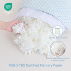 Ankwos Shredded Memory Foam Cooling Soft Bamboo Viscose Pillows Queen Size Set - Image 6